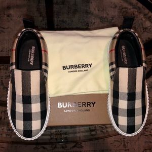Kids Authentic Burberry Slide on Sneakers